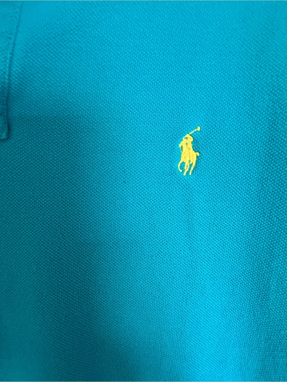 Ralph Lauren Men’s Teal Polo with Yellow Pony